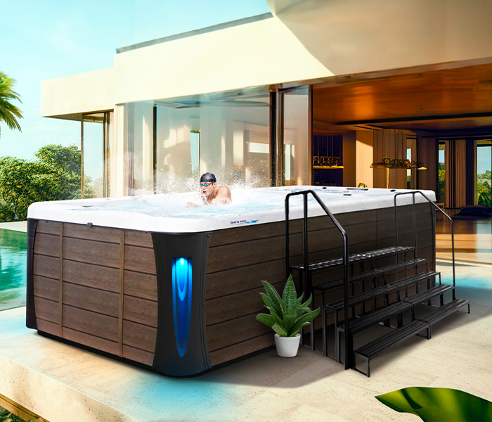 Calspas hot tub being used in a family setting - La Vale